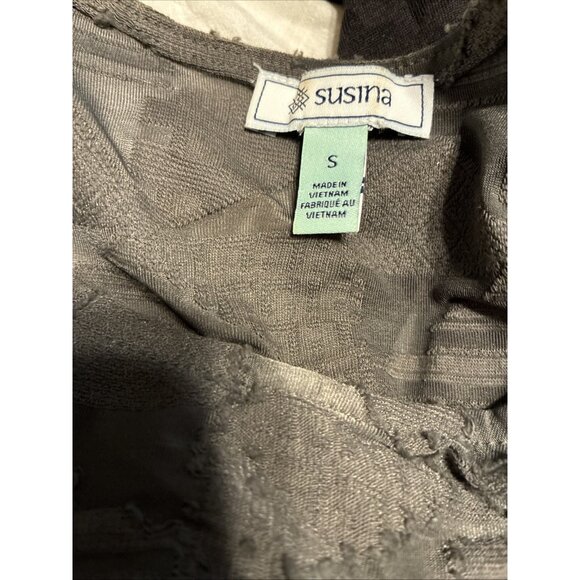 susina womens Solid gray triangle Print tank top Small - Picture 4 of 5